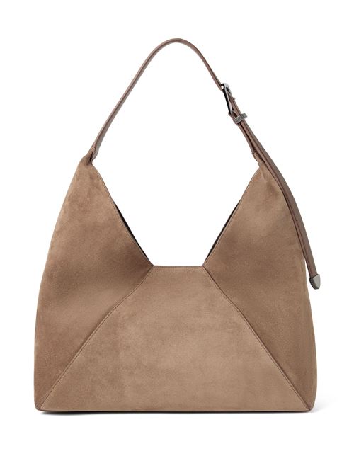 Brown calf suede bag BRUNELLO CUCINELLI | MBHID3678C7275